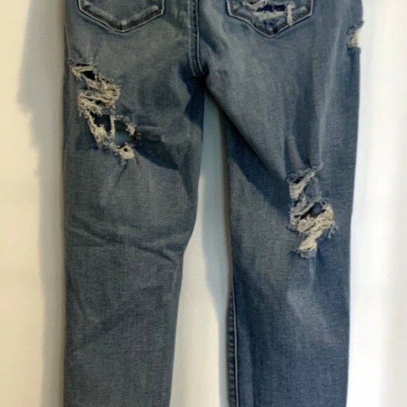 American Eagle Women's Curvy Hi-Rise Jegging Jeans Size 00 Distressed Denim - Picture 2 of 10